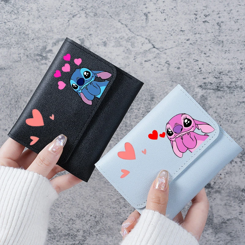 

Disney Lilo &Stitch Women Wallets Simple and Short Women Purse Card Wallet Bags for Women Holder Multi-function Card Bag Wallet