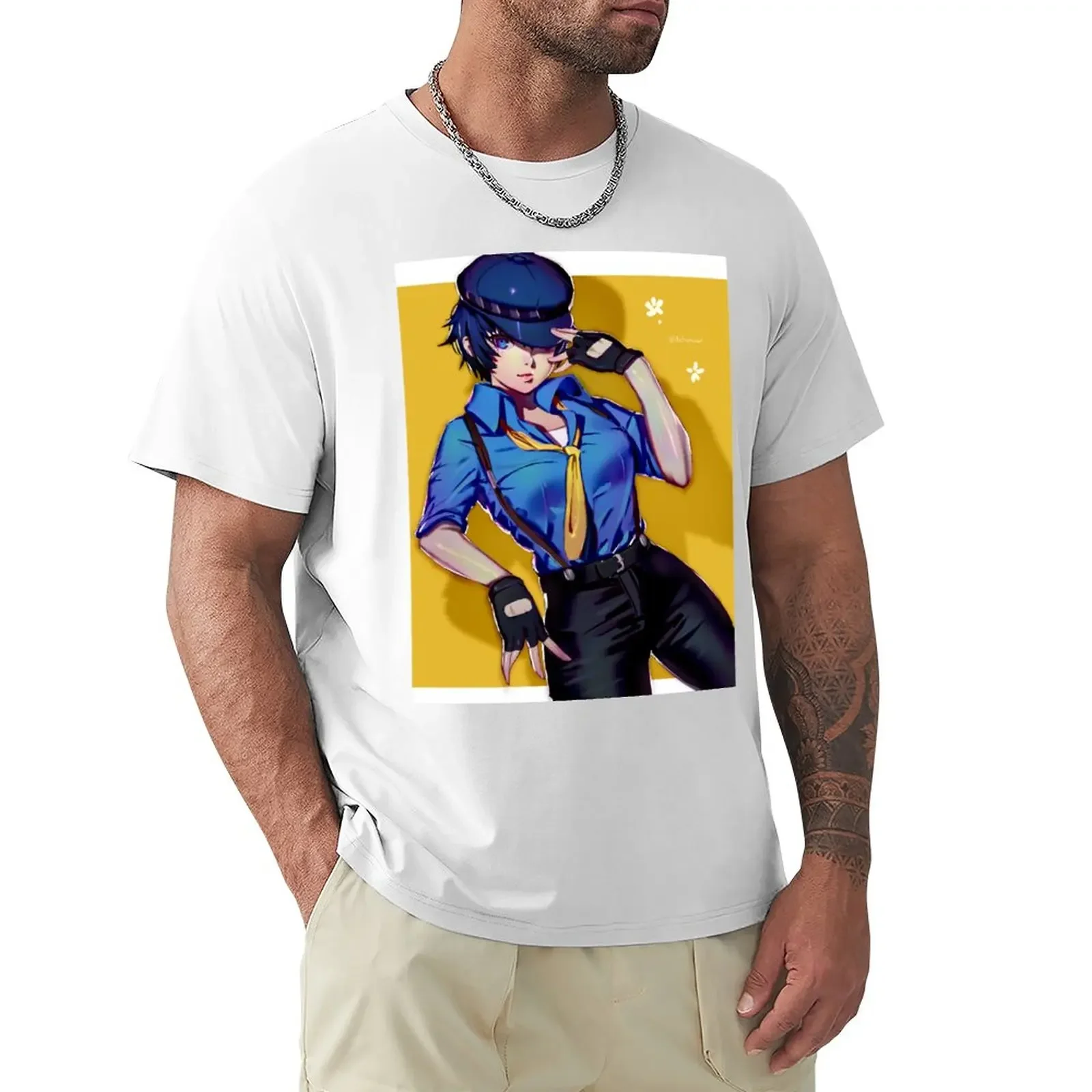 Naoto Shirogane P4DAN T-Shirt boys whites Blouse mens t shirts casual stylish