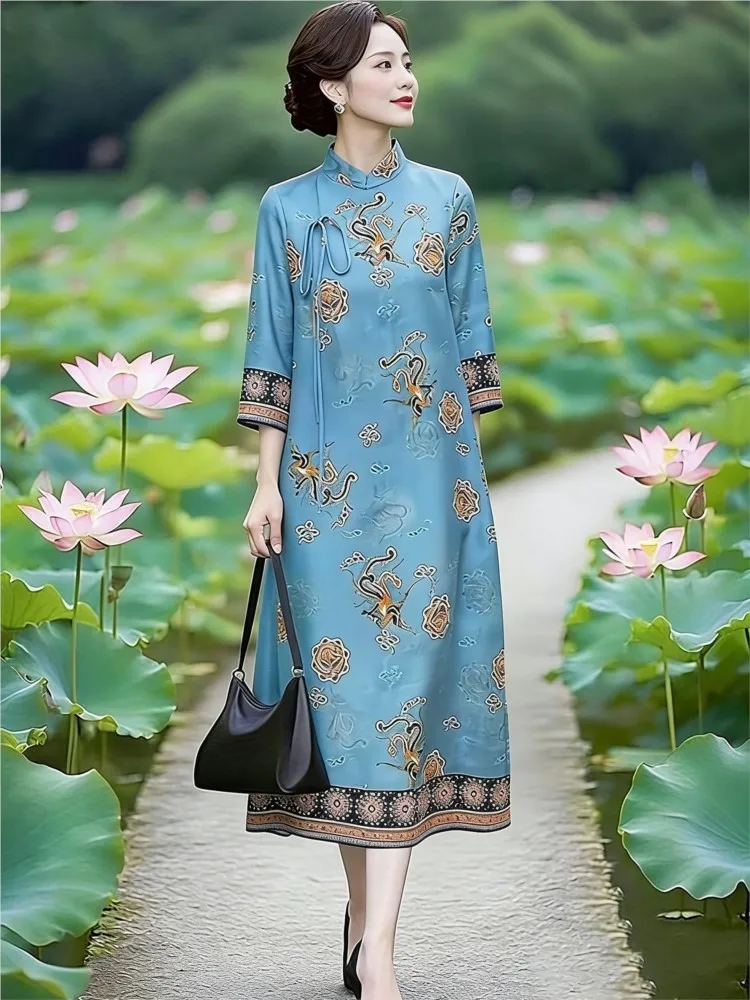 New Chinese-style improved cheongsam dress