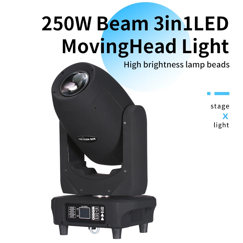 250W beam moving head light RGB 3 in 1 stage light nightclub DJ Merry Christmas spotlight LED light DMX party light