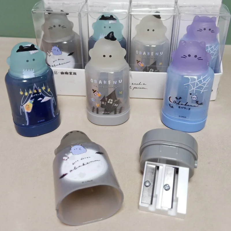 Pencil Sharpener Double Hole Double Knife Pen Planer Cute Cat Ghost Bat Creative Doll Styling Pen Sharpener School Supplies