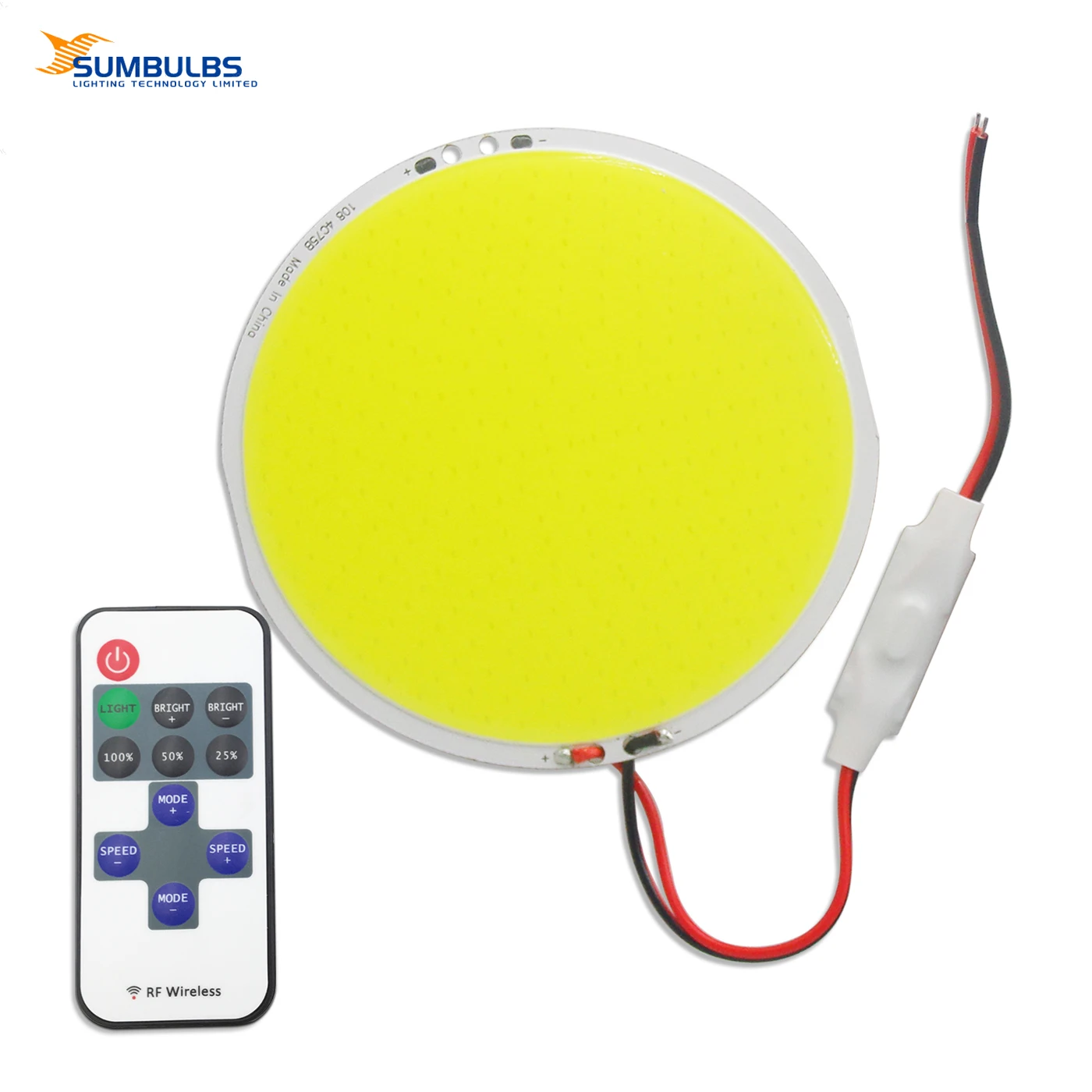 

108mm COB LED High Power Panel Light 50W Dimmable DC 12V 100LM/W 3000K 6500K Blue for Indoor Outdoor DIY Lamp with Dimmer