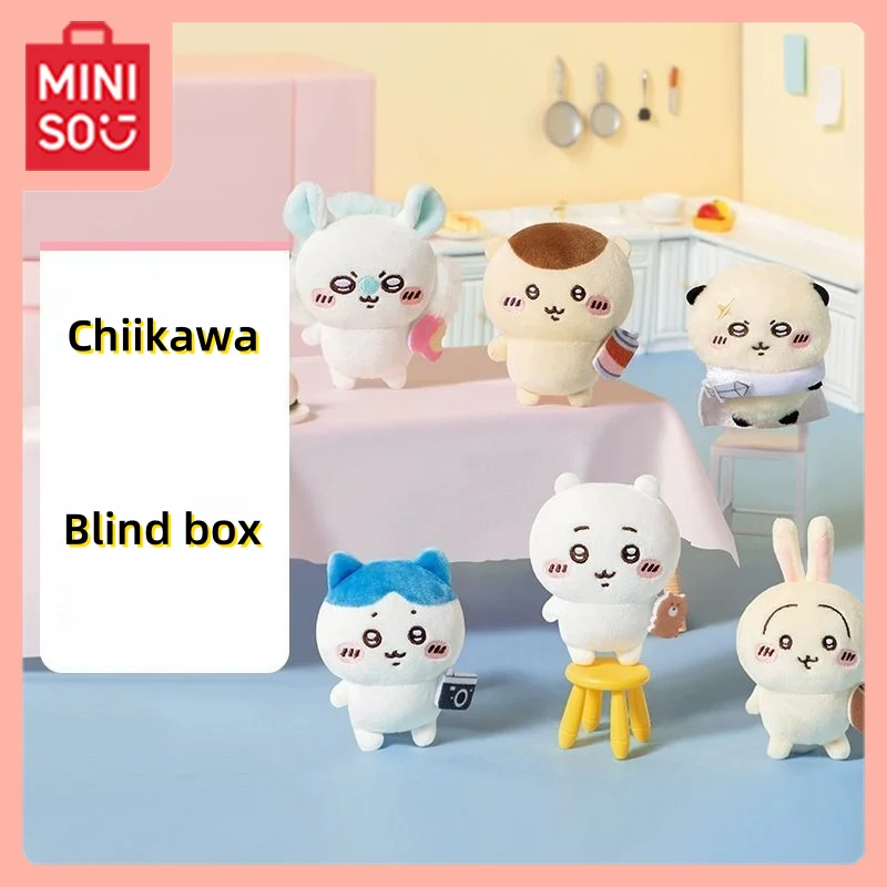 

MINISO Kawaii аниме мультфильм Chiikawa пижамы серии сменное лицо слепая коробка аксессуар счастливый партнер студенческий подарок подарок на день рождения