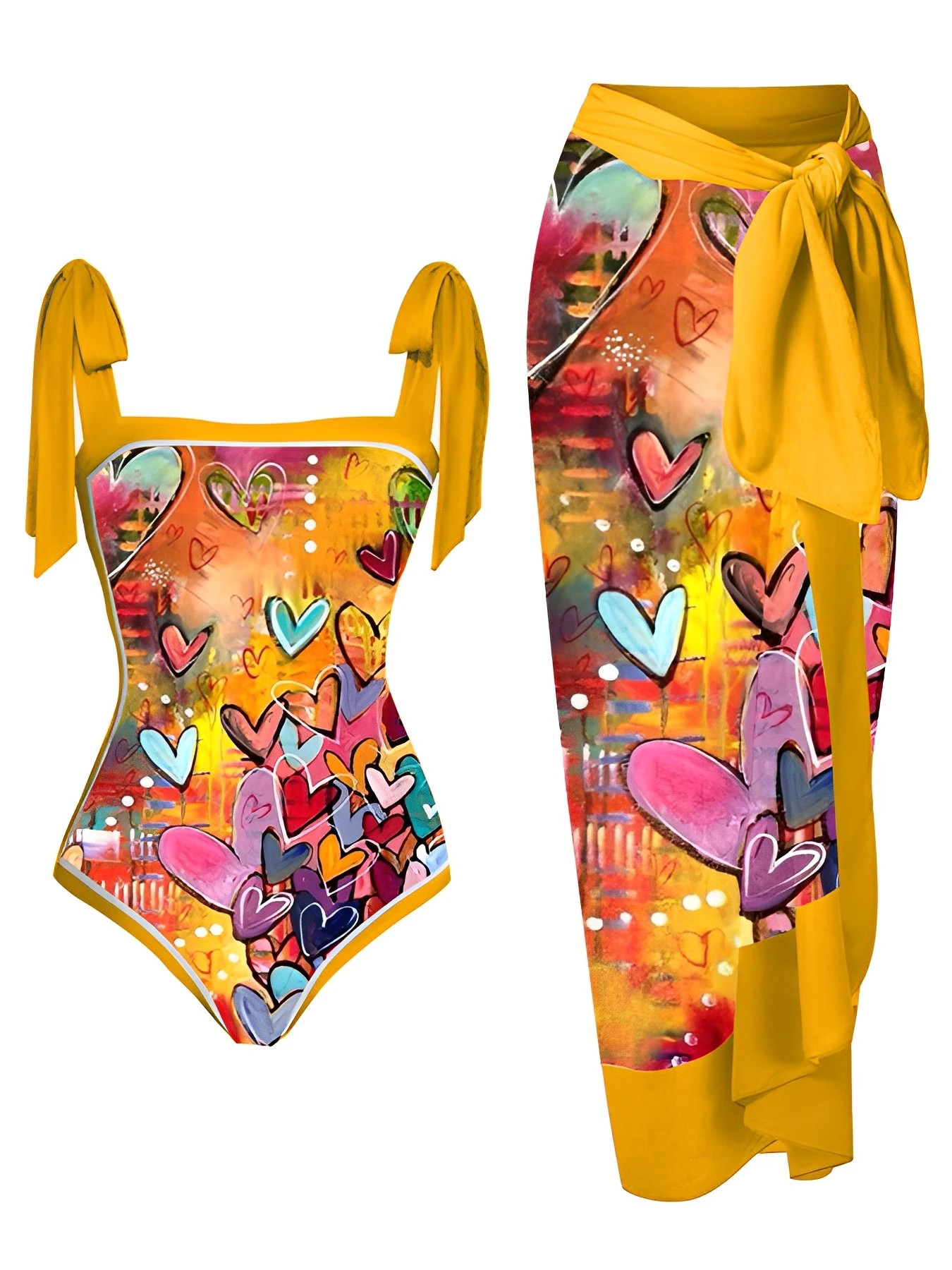 2023 gedruckt einteiligen Badeanzug Frauen & Strand rock 2 Stück Bade bekleidung weibliche sexy Badegäste Baden Schwimmen Badeanzug Beach wear