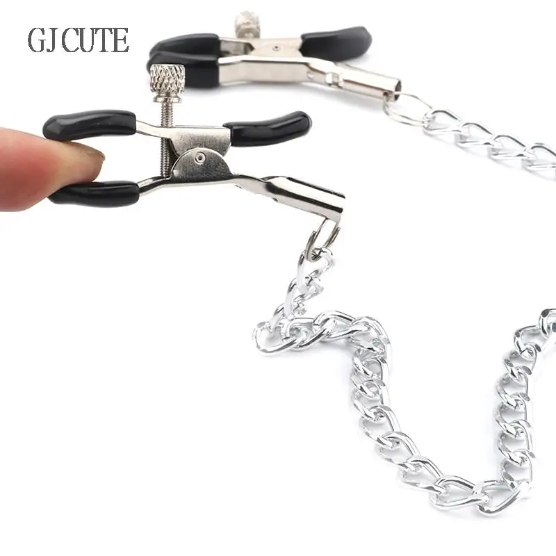 1 Pcs Bdsm Bondage Sex Products Of Metal Nipple Clamp With Metal Chain For Women