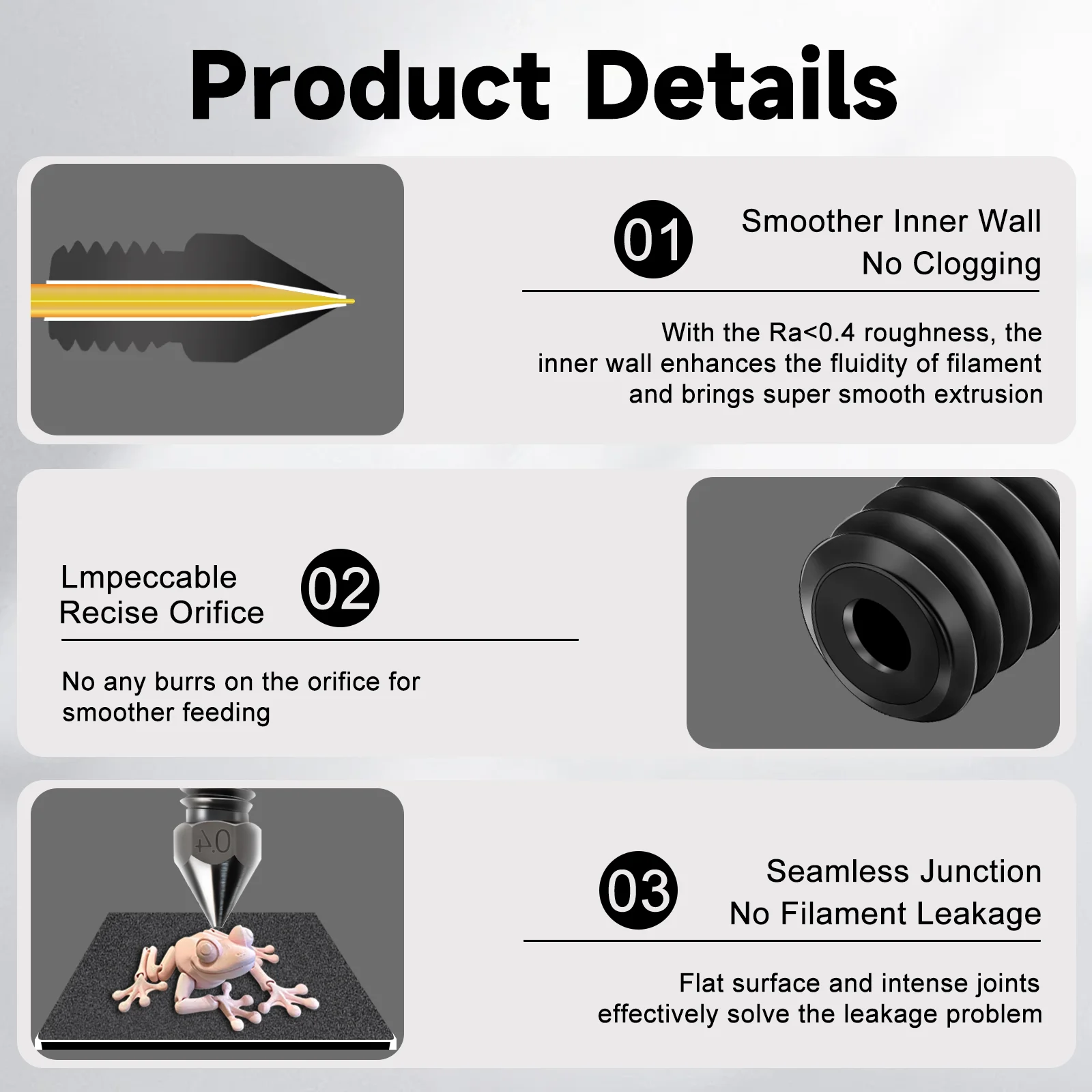 Bico de aço endurecido, 5 peças para impressora de cinto ideaformer ir3 v2 0.4/0.6/0.8mm para ideaformer ir3 v2/v1 cinto peças de impressora 3d