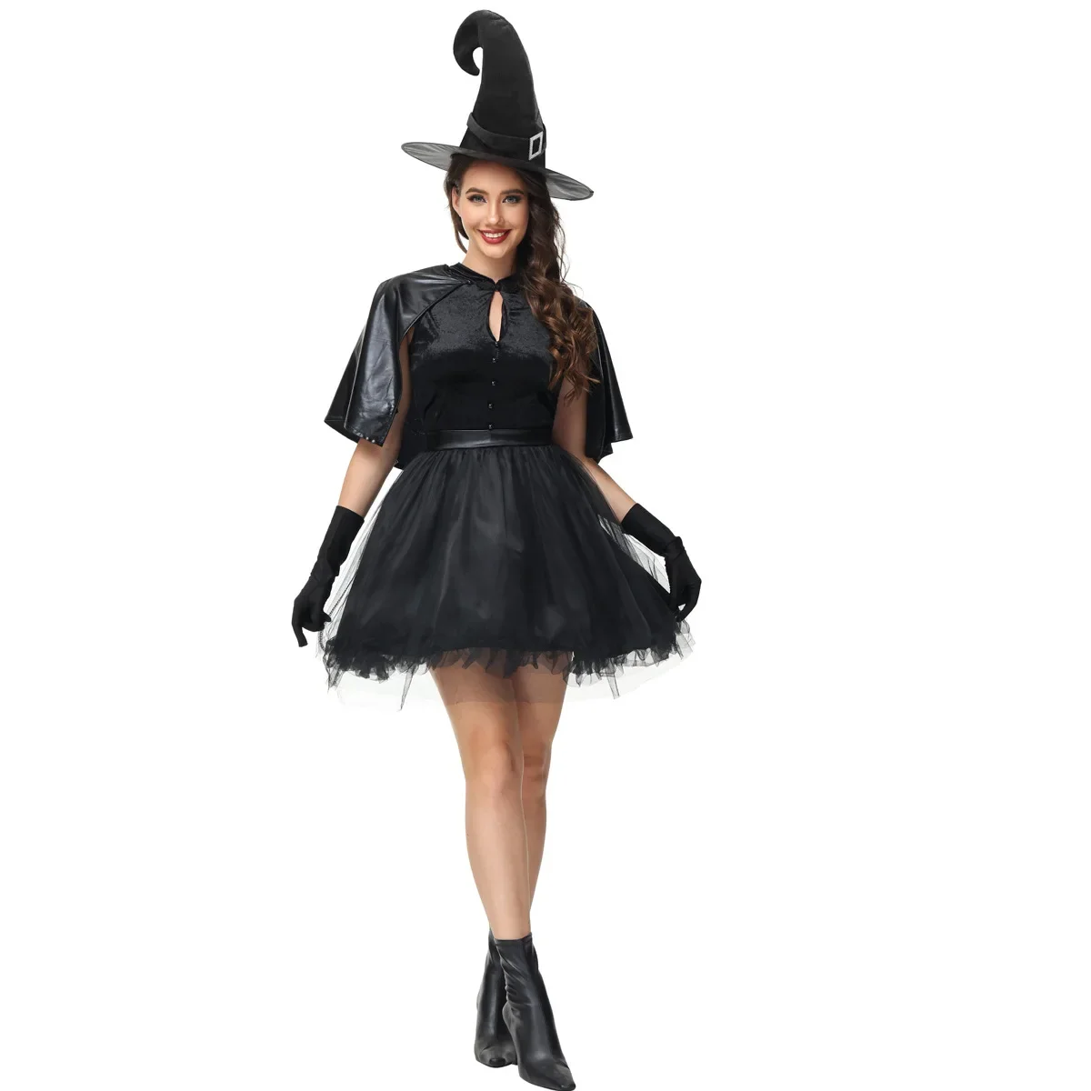 

Halloween Adult Black Sexy Witch Tour Stage Costume