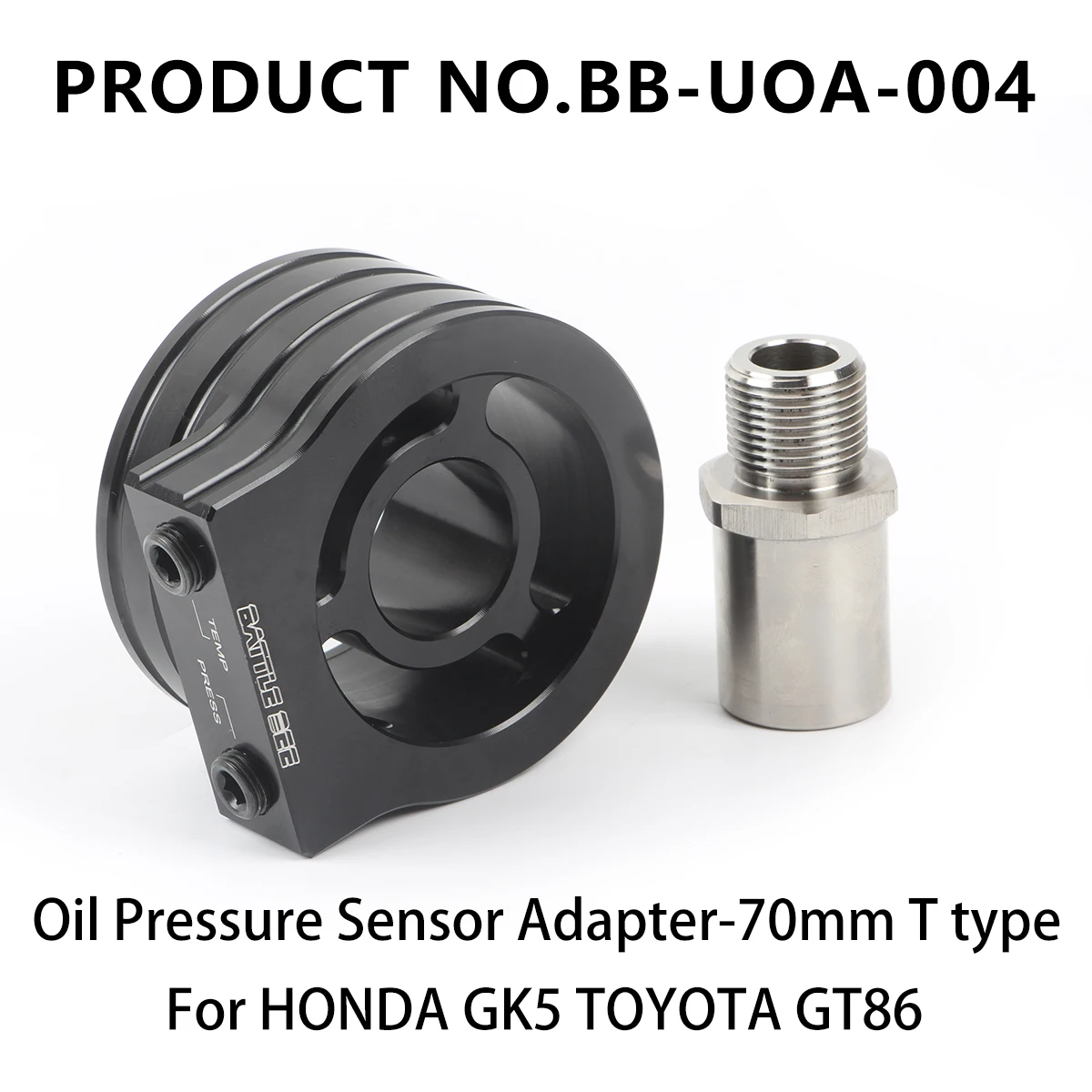 BATTLEBEE Oil Sensor Adapter Aluminum Oil Filter Sandwich Car Gauge Oil Temp Pressure Adapter Aluminum For HONDA GK5 BB-UOA-004