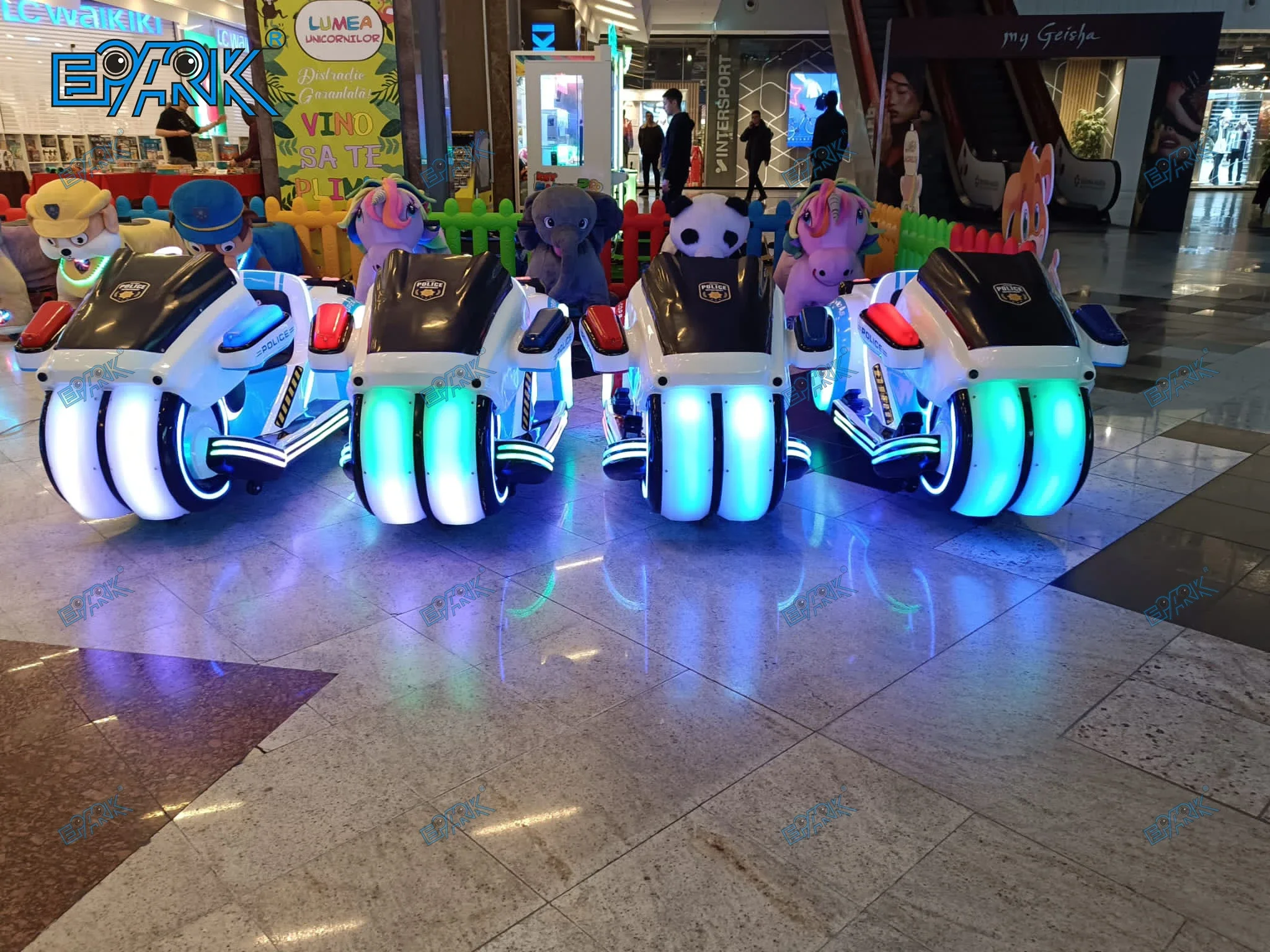 EPARK Nuovo Parco Stalla Per Bambini Affari All'aperto Doppio Giocattolo Elettrico Auto Attrezzature Per Divertimenti Moto Paraurti Auto