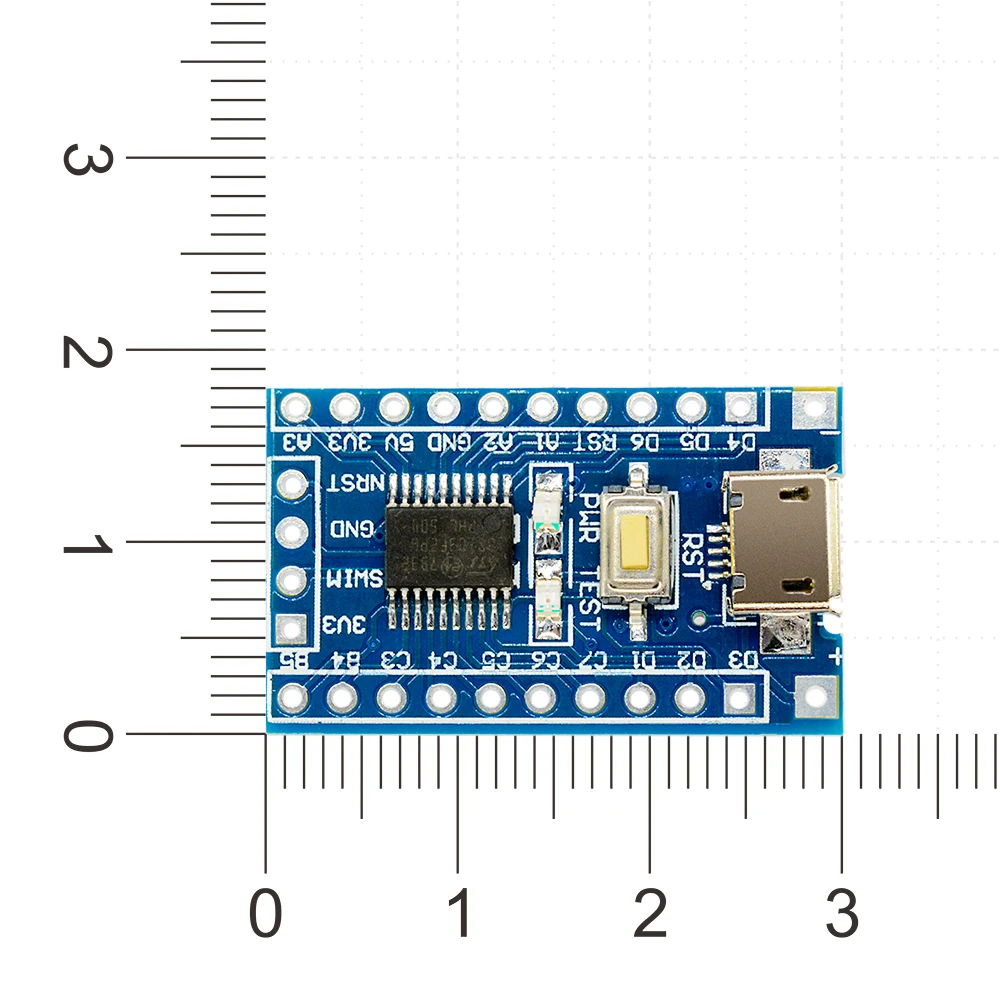 STM8S103F3P6 Entwicklungsboard LED-Anzeige Micro-USB 5V/3.3V STM8S STM8 Minimales Systemkernmodul für Arduino – Detail 10