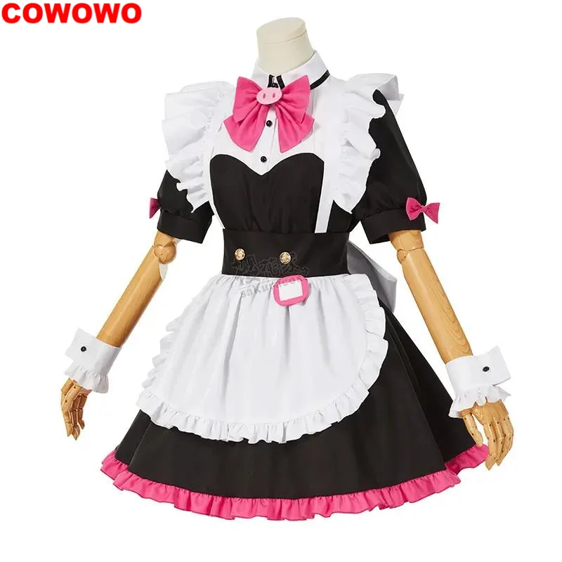 COWOWO Anime Akiba Maid War Wahira Nagomi Sweet Lovely Dress Uniform Cosplay Costume Halloween Party Role Play Outfit Women