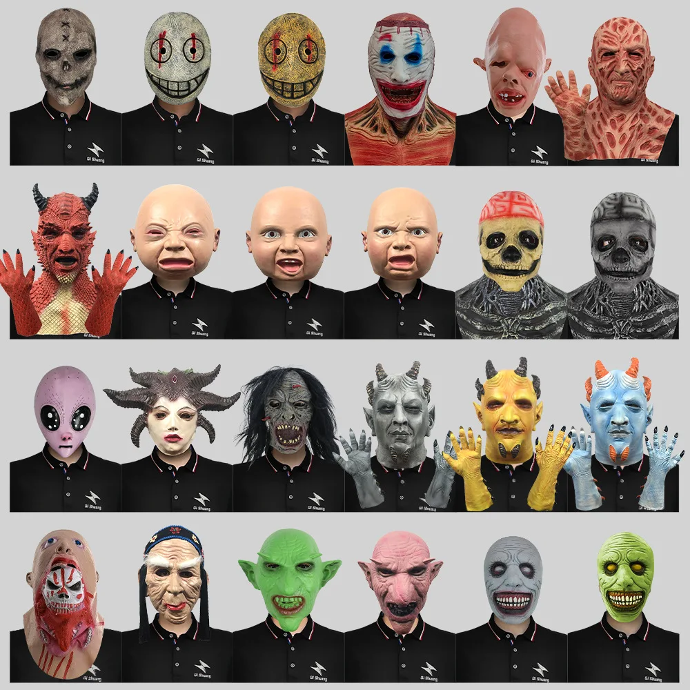 

Маска для Хэллоуина Effrayant из латекса для Хэллоуина, День Морта, Джокер, Косплей, Horreur, Bouche Mobile, Модули Double Couche