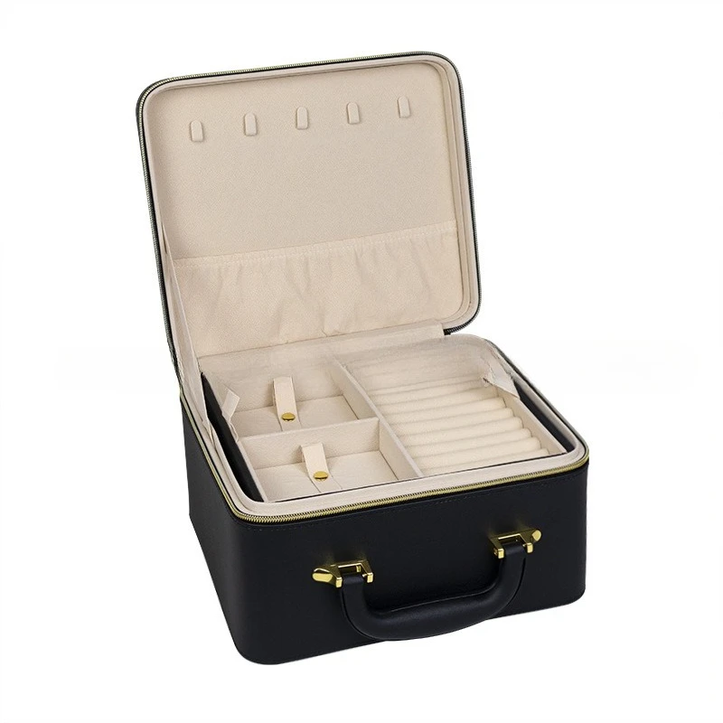 PYH light luxury portable jewelry box bracelet ring stud earrings necklace dresser earrings jewelry box