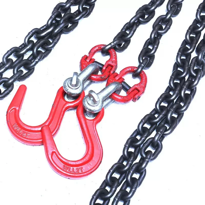 16mm 아연 도금 G80 리프팅 체인 링 용접 구조로 4다리 물체 리프팅용