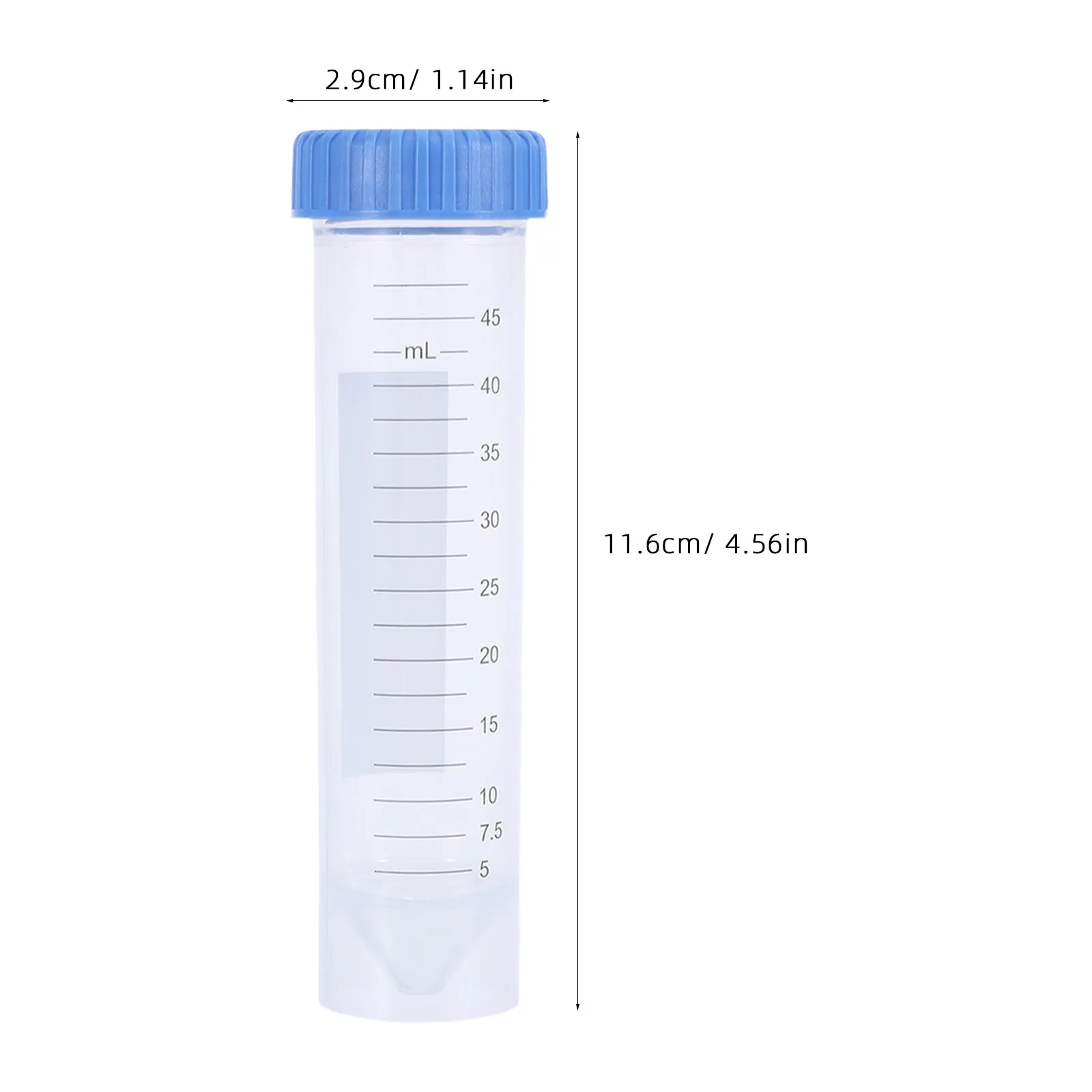 25Pcs Laboratory Centrifuge Tubes 50Ml Self-Standing Polypropylene Conical Test Tubes Screw Caps Clear Graduated Leakproof