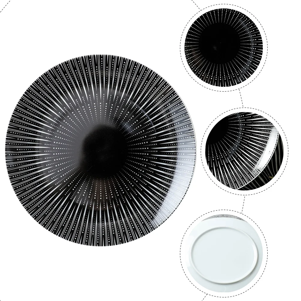 

Nordic Style Ceramic Food Plate Large Capacity Dining Tray Serving Breakfast Steak Snacks for Home Party