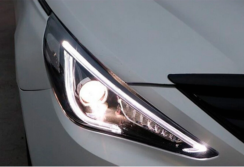 HID,2011~2014,Car Styling,Sonata Headlight,Solaris,accent,Elantra,Genesis,i10,i20,santa fe,tucson,lantra;Sonata head lamp