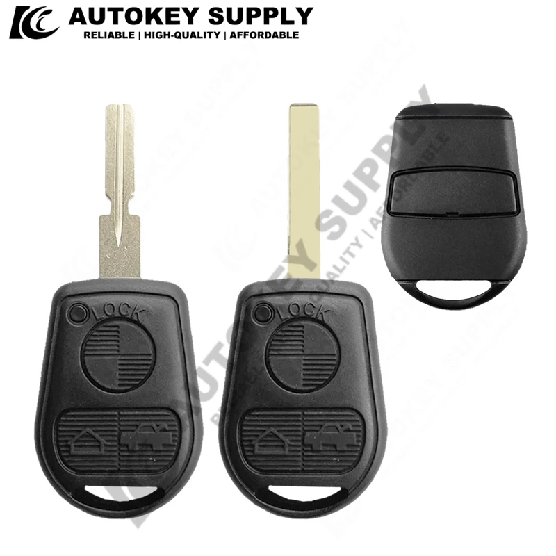 

3 Button Remote Key Shell Fit For BMW E31 E32 E34 E36 E38 E39 E46 Z3 Z4 Case Fob 3 BTN Uncut Key Fob Case（With Logo） AKBMS220