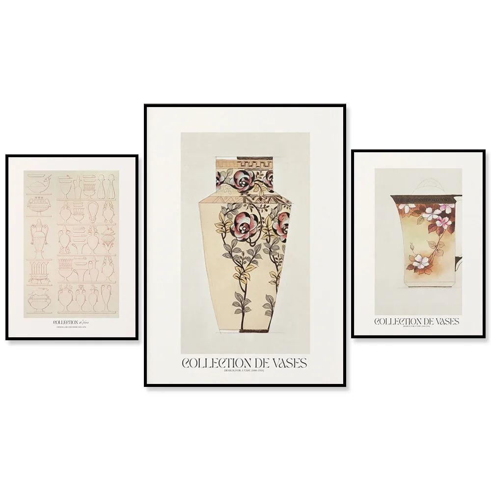 ANTIQUE VASE Beige | Abstract | Vintage Wall Decor | Mid Century | Abstract Wall Art | Museum Poster | Retro Style