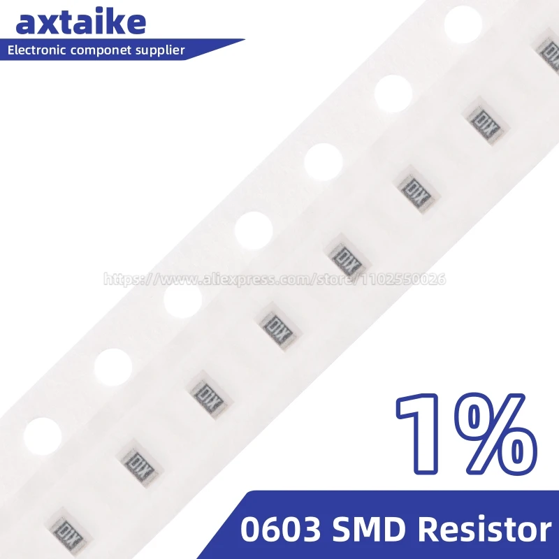 

200PCS 1% 0603 SMD Resistor 0R ~ 10M 1/10W 1R 10 100 150 220 330 470 510 680 910 Ohm Ω 1K 2.2K 10K 100K 1R 10R 100R 220R 330R 2K