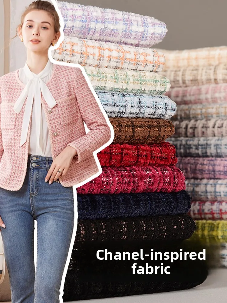 Autumn Style Macaron Colored Soft Skin-friendly Tweed Fabric for DIY Clothing Outerwear Shirt Skirt Home Sponge Pad