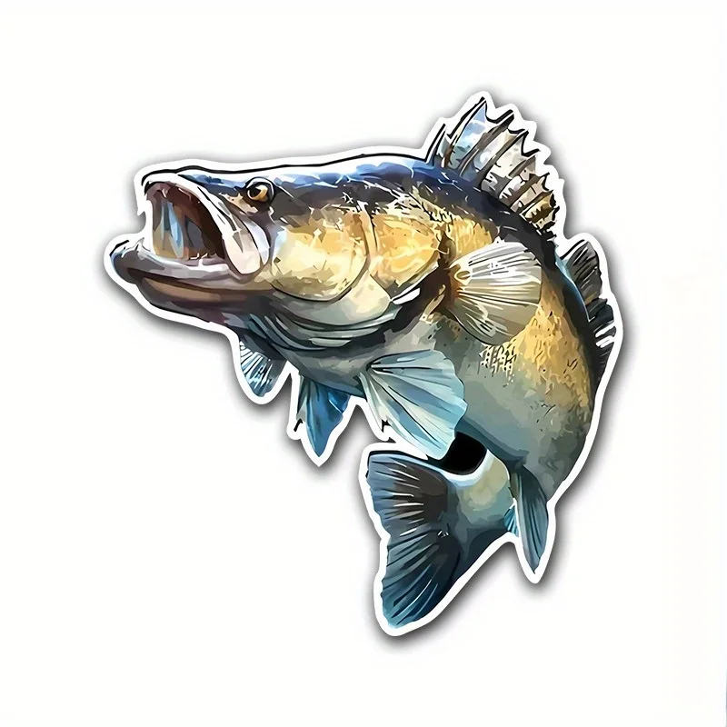 Bass Fishing Car Sticker Waterproof Vinyl Decal for Bumper Rear Window Laptop Auto Body Outdoor Sport Decoration