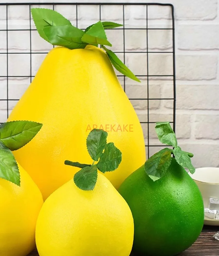 1pcs Simulated grapefruit fruit model, plastic fake green grapefruit shooting props, showcase, fruit shop decoration ornaments