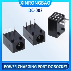 dc-003 3pin 3.5 x 1.3MM dc power jack power Electrical socket 1.0 / 1.3 diameter needle Black three contact feet