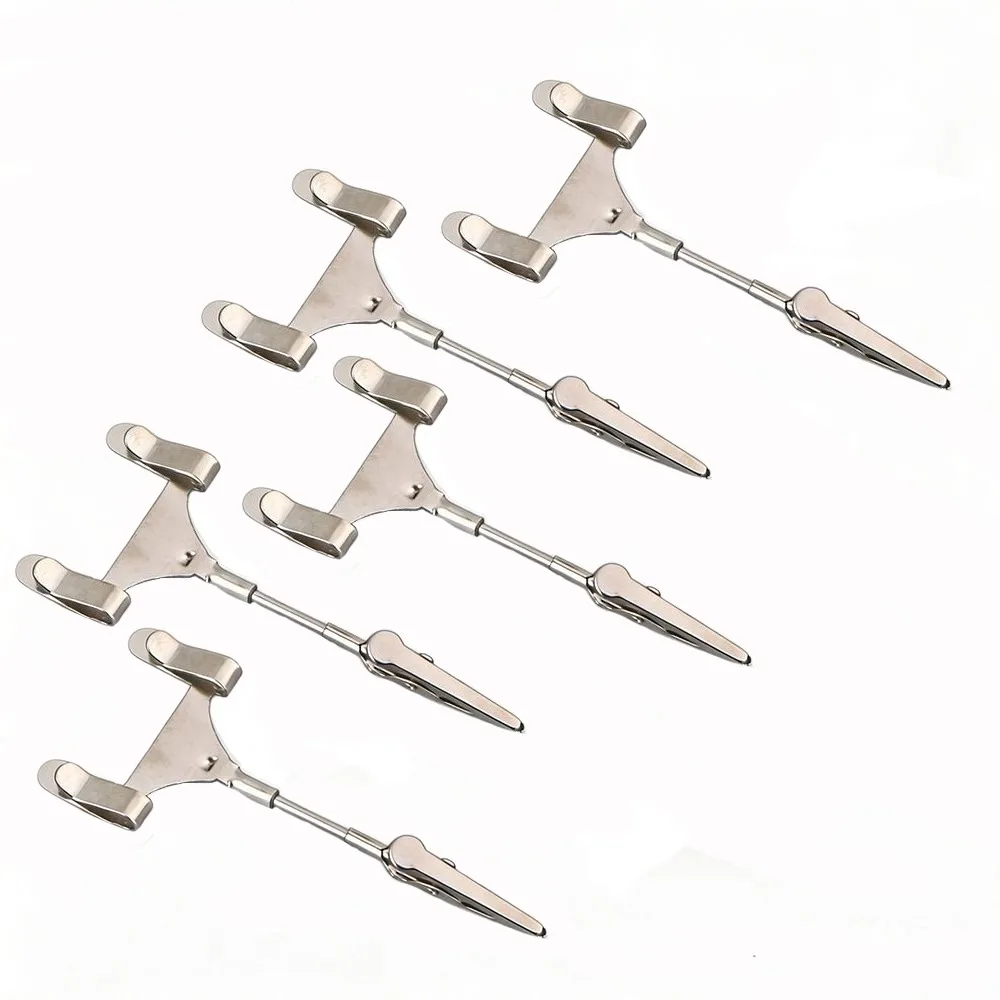 5Pcs Vertical Metal Clip Price Display Sign Alligator Clasp Clip on Price Display Sign Clip Double Head Metal Merchandise Sign