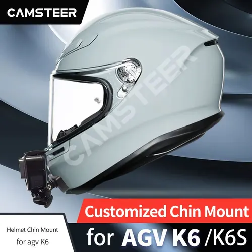 Para casco AGV K6, soporte de barbilla de aluminio personalizado para GoPro Hero 13 12 11 Insta360 X4 X3 Acepro DJI Action 5pro 4, accesorios de cámara