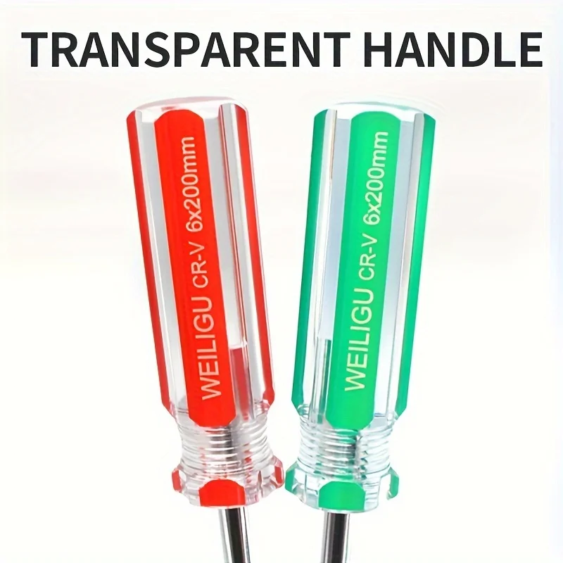 The Long-handled Screwdriver, 12 Inches Long, Features A Polished Chrome Finish, Making It Rust-proof and Washable.