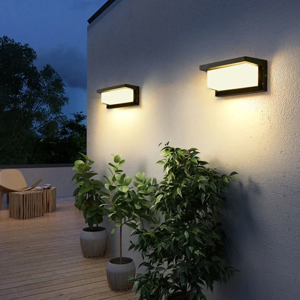 

LED Outdoor Wall Lamp Waterproof IP65 Radar Sensor Ligthing Surface Mounted Porch Lights Balcony Garden 18W Sconce