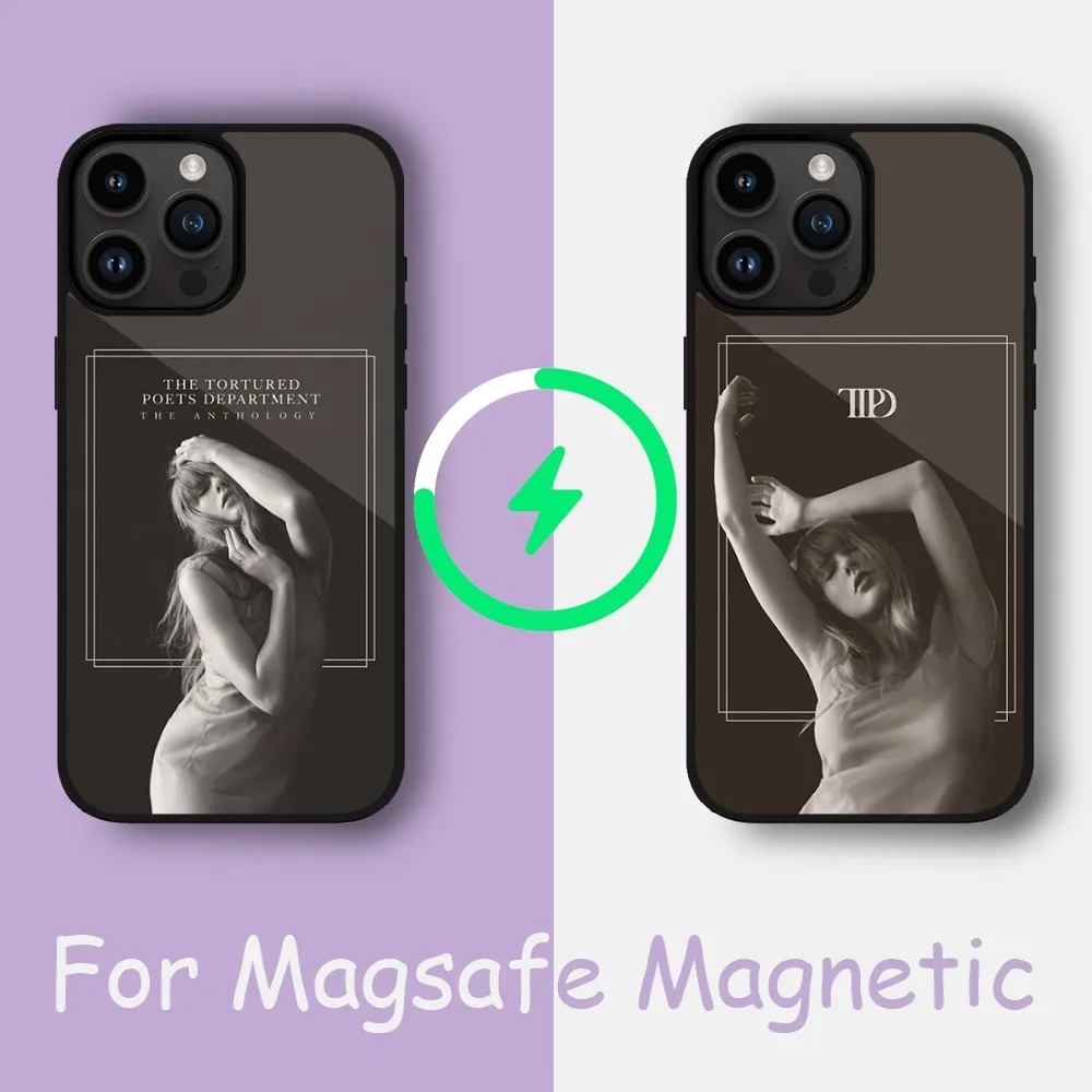 Singer T-Taylor Swift Phone Case For iPhone 15 14 13 12 11 Pro Max Plus Phone Magnetic for Macsafe Cases Cover