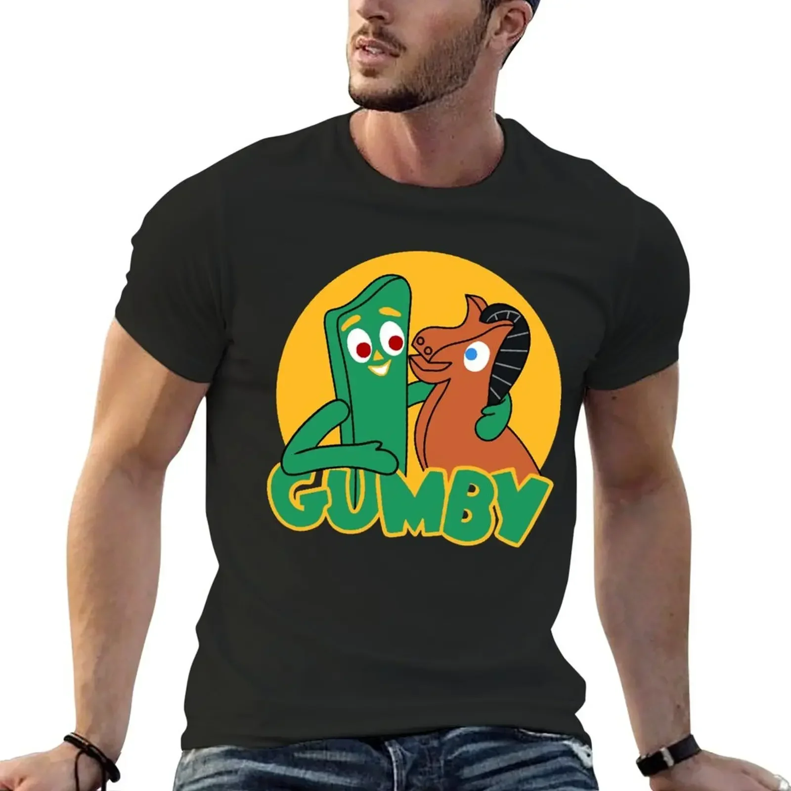 

Art Gumby And Pokey Vintage Retro T-Shirt cute clothes new edition cheap stuff blue archive anime shirts men