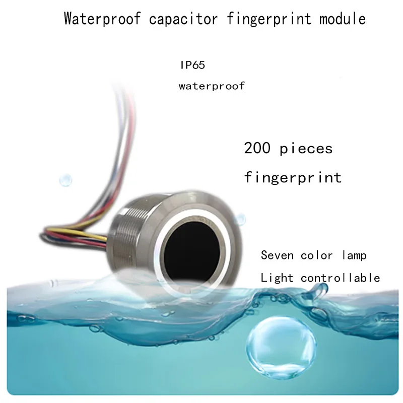 R503 Circular Fingerprint Module Capacitor Waterproof Stainless Steel Thread