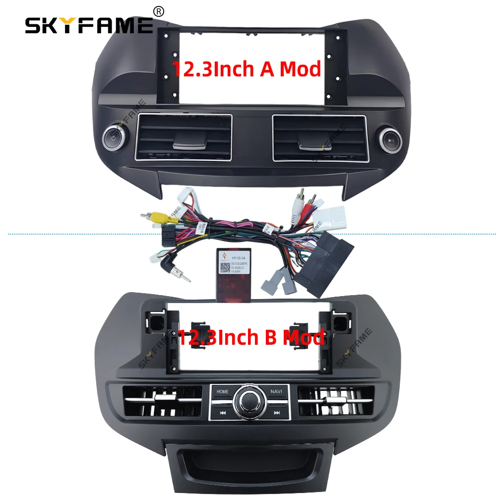 SKYFAME 9/10/12.3/13.1 Inch Frame Fascia Adapter Android Radio Dash Fitting Panel Kit For Hyundai IX45 Santafi