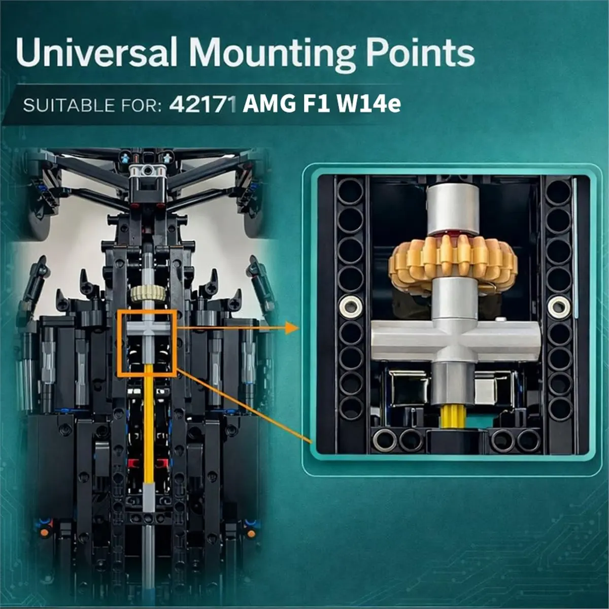 4Pcs Wall Mount Bracket Display Holder for Technic F1 Car 42207 42171 42141 42206 Model Display Hook