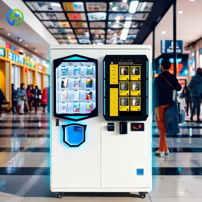 خدمة 24 ساعة آلة بيع حالة الهاتف المحمول شاشة تعمل باللمس عملة رمز نظام الدفع SDK آلة بيع حالة الهاتف المحمول
