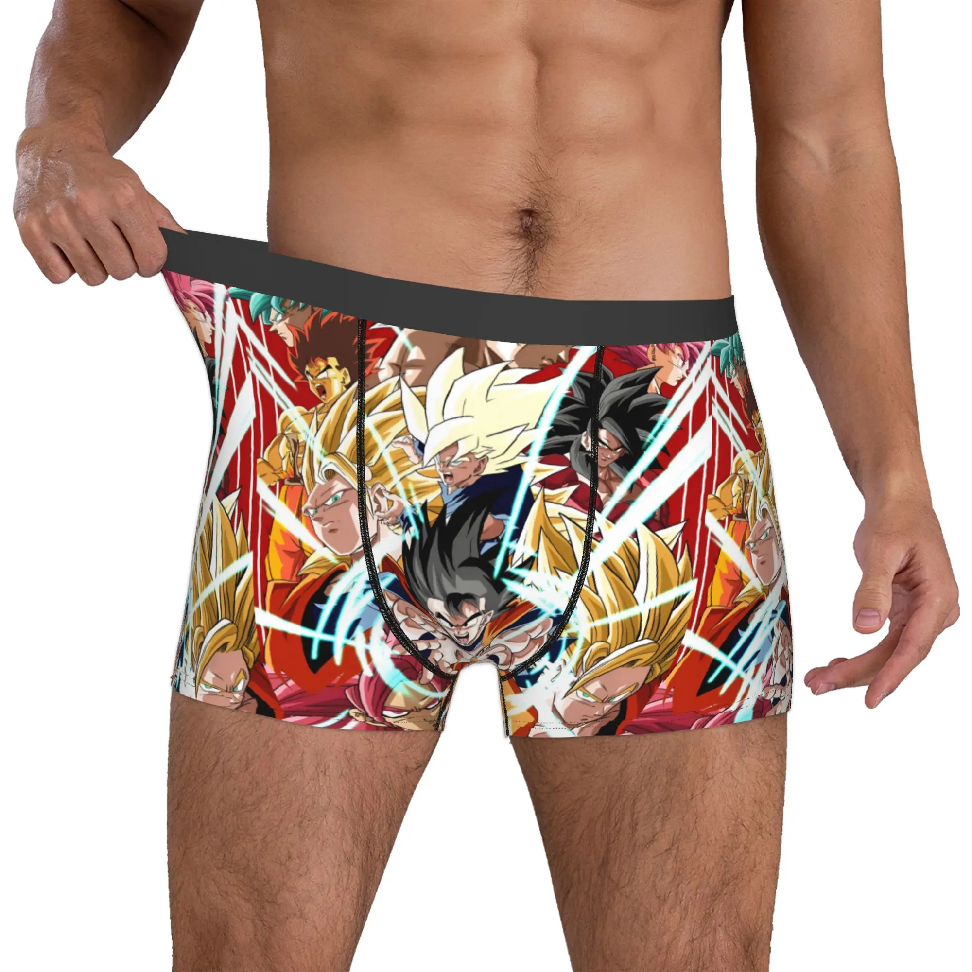 

Custom DBZ Goku Japan Comic Underwear Male Printed Hot Boxer Briefs Shorts Panties Breathable Underpants