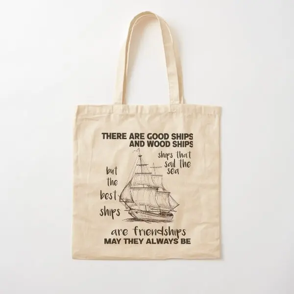 Friendship Quote Essential T Shirt Ther  Canvas Bag Travel Reusable Designer Printed Fabric Unisex Women Handbag Fashion