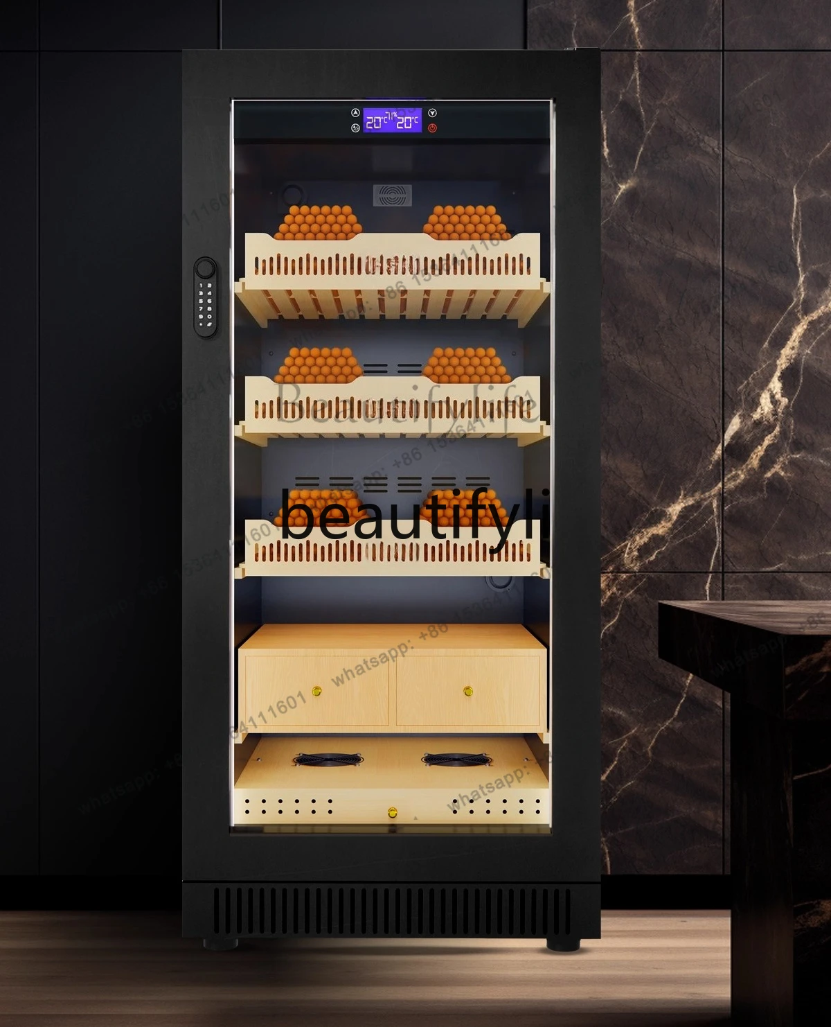 Four seasons constant temperature and humidity high compressor air-cooled ammonia removal moisturizing cabinet