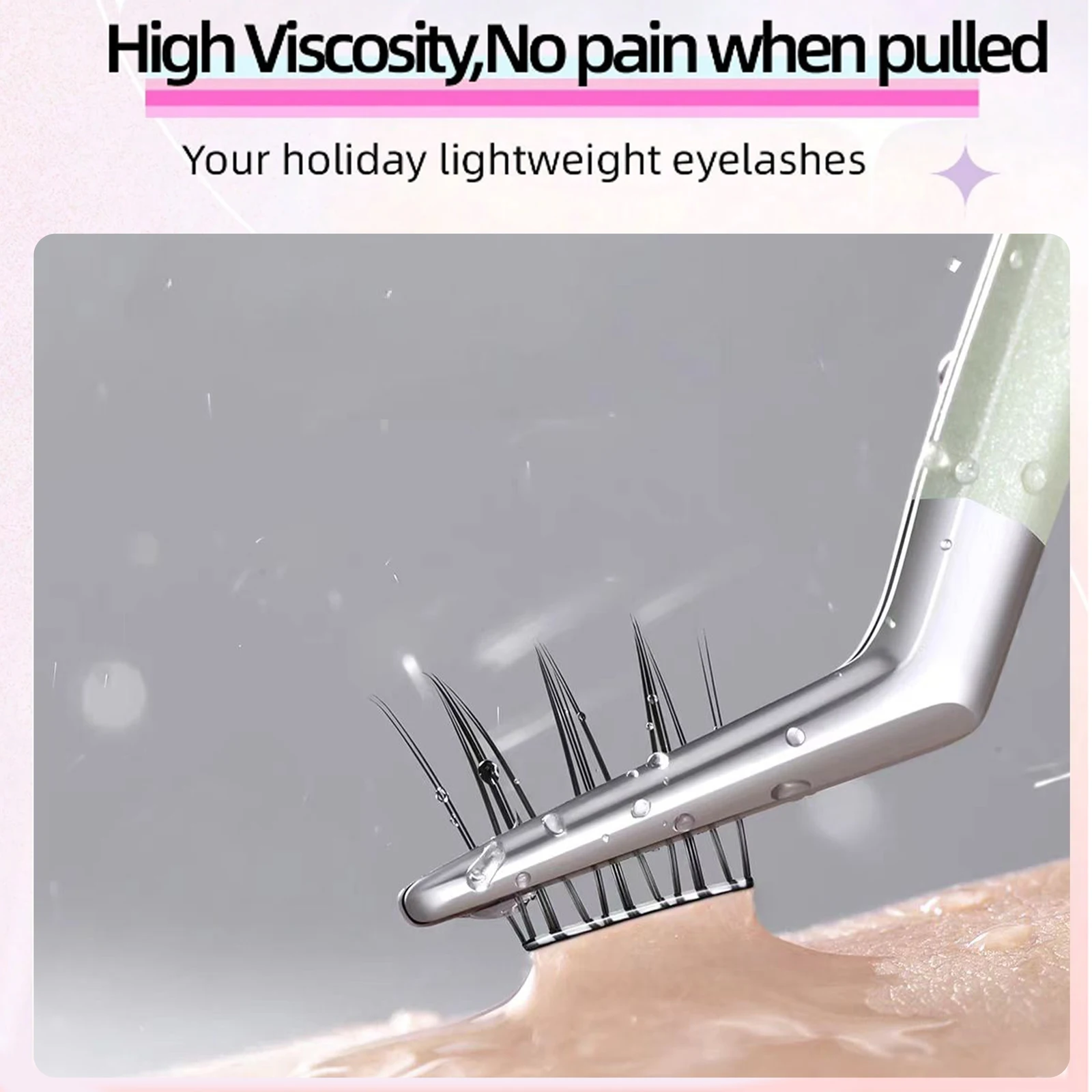 سعة كبيرة، قابلة لإعادة الاستخدام، مظهر طبيعي، رموش صناعية خالية من الغراء مع 10 صفوف و60 مجموعة، خفيفة الوزن وناعمة #5