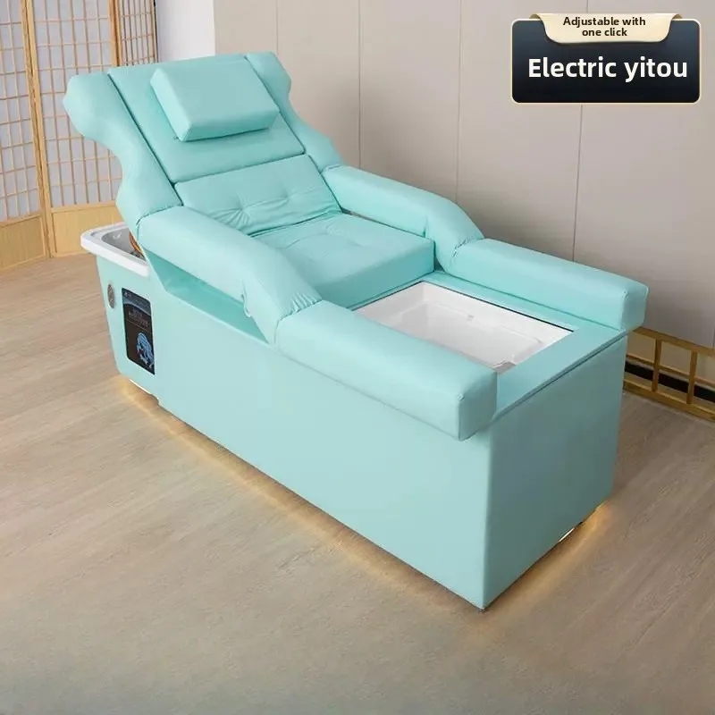 

Electric head lift treatment shampoo fumigation water integrated multi-functional constant temperature massage bed beauty salon