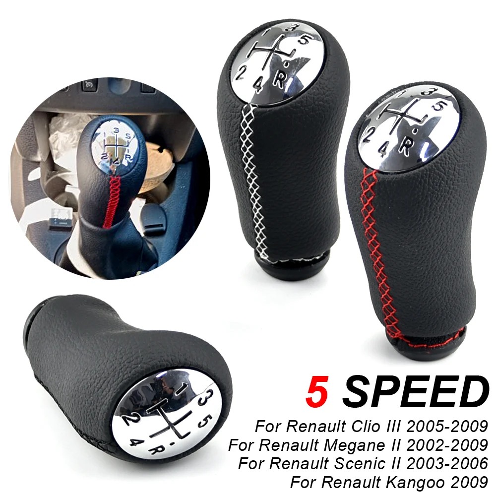 5 Speed Gear Shift Knob Stick Head Car Gear Shift Lever Handle Universal For RENAULT Laguna Megane 2 Clio 3 Scenic 2