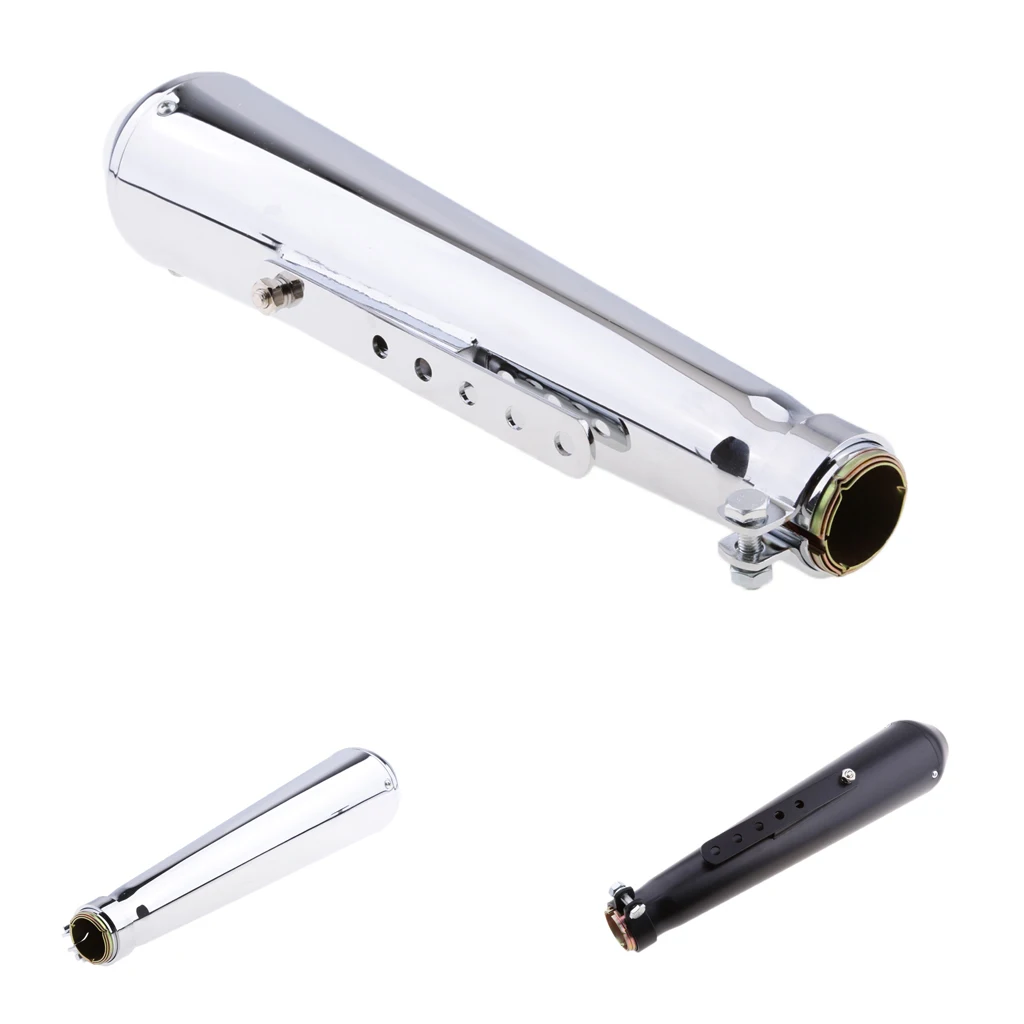 Knalpot Motor Universal 38-47Mm/1.5-1.85 Inci Knalpot Inlet untuk ATV Skuter Sepeda Motor Trail Motocross - 2 Warna