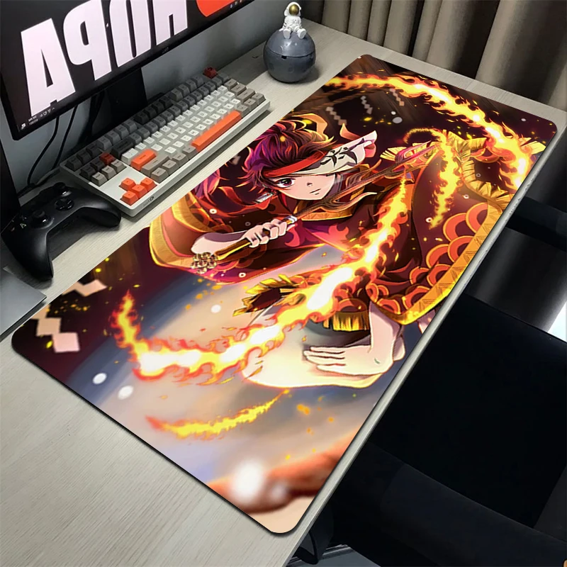 Demon Slayer Gaming Mouse Pad Anime Mouse Mat with Non slip Rubber Large Mousepad Desk Mat Gaming Accessories Mousepad