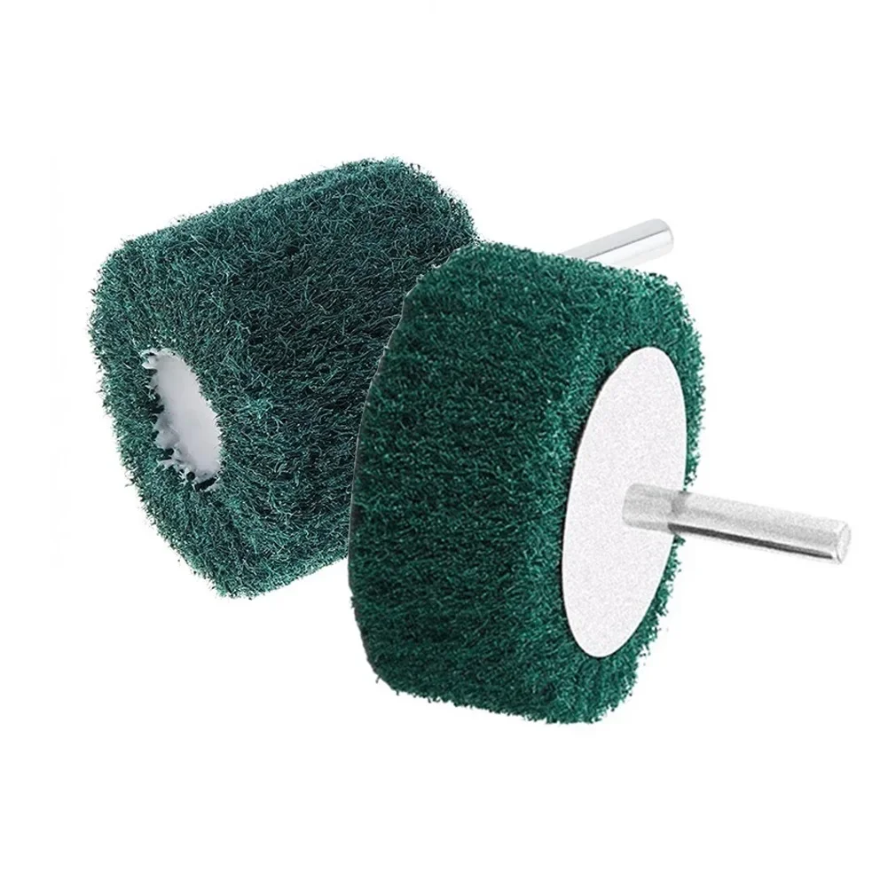 1 pz 6MM gambo Non tessuto lamellare mola abrasiva fibra abrasiva tampone abrasivo lucidatura rettifica per testa di pulizia in metallo Nylon