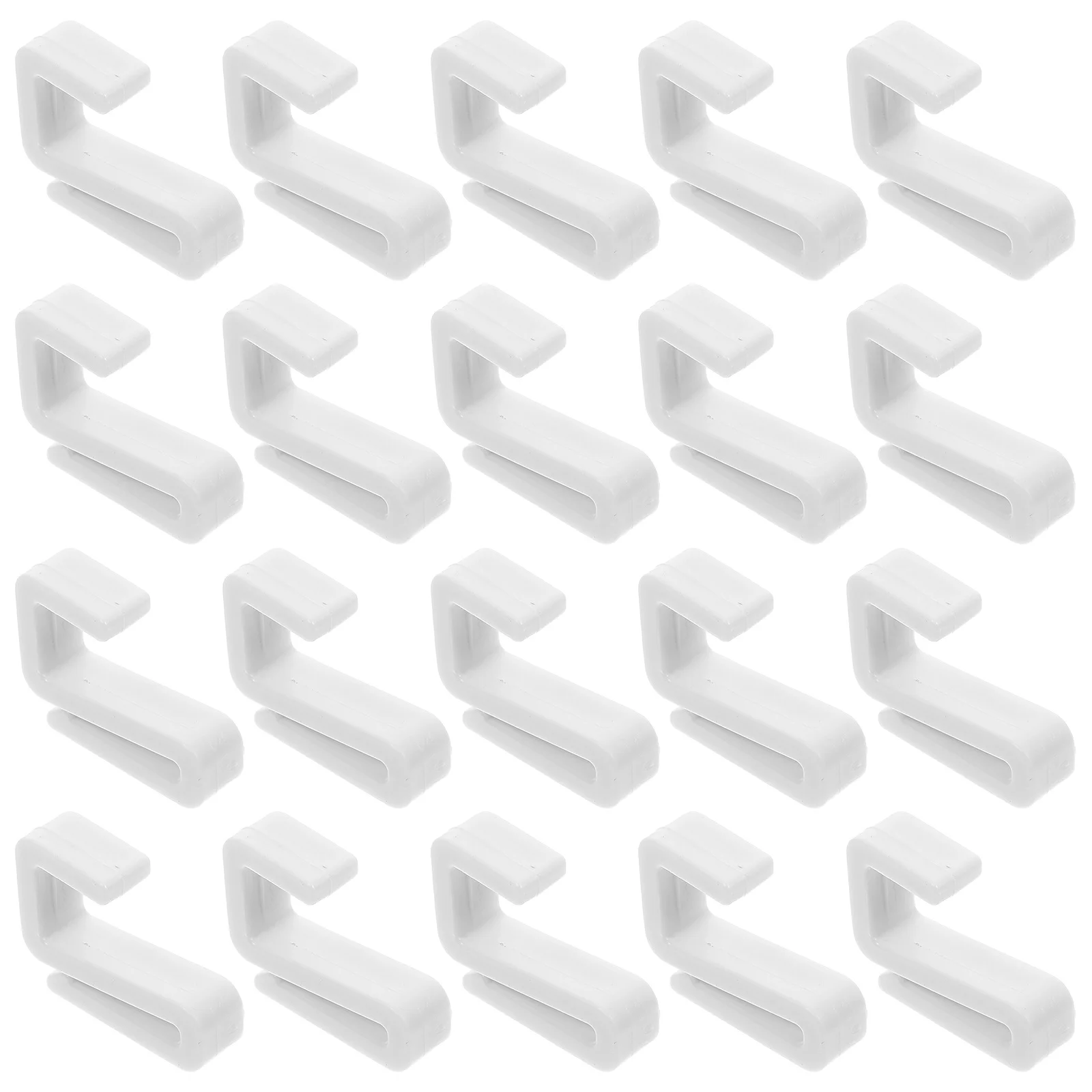 

20Pcs Plastic S Hooks Solid Design for Kitchen Bathroom Wardrobe Garage Office Hanging Organizer Bag Hooks S Hangers