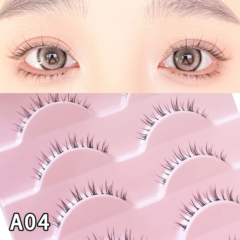 LTWEGO pestañas inferiores 5 pares, 3D visón, aspecto natural, extensión de pestañas inferiores, pestañas cortas, herramientas de maquillaje 5