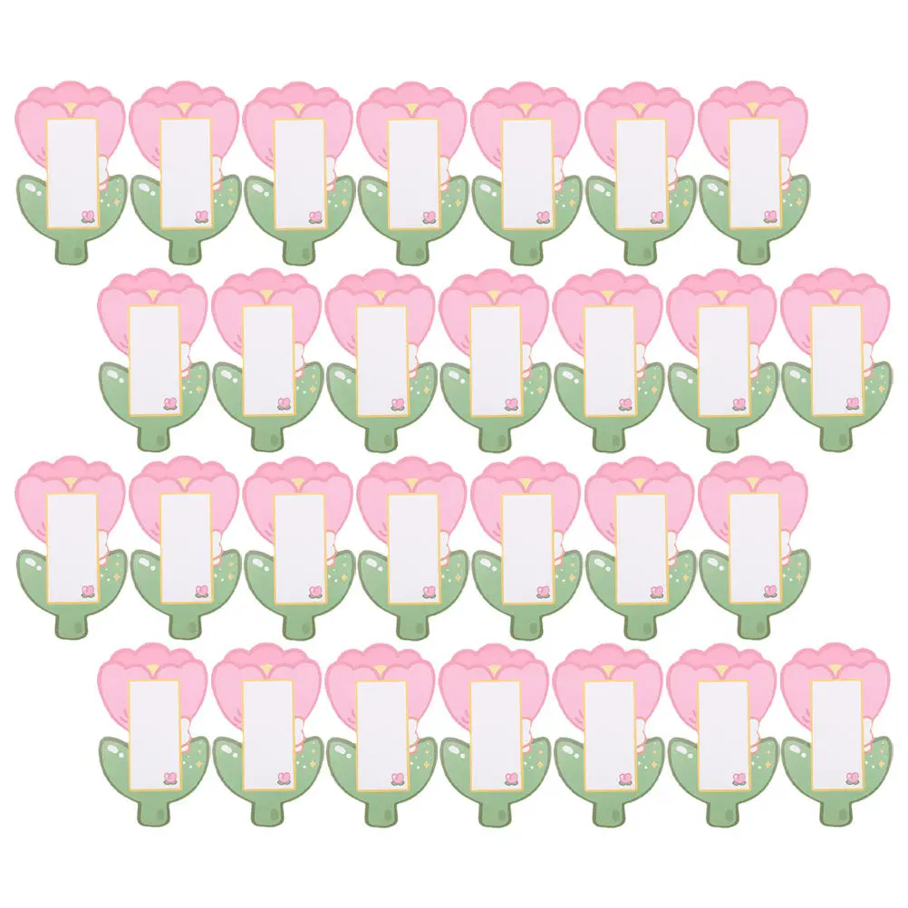 

40Pcs Scratch Off Cards Creative Tulip Shape DIY Game Party Favors Birthday Holiday Festival Wish Prizes for Kids Friends